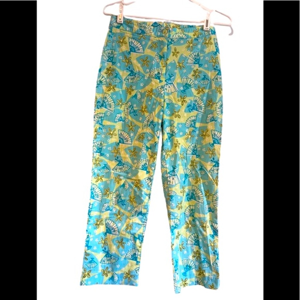 Lilly Pulitzer sweet and sour marigolds print Capri pants size 2